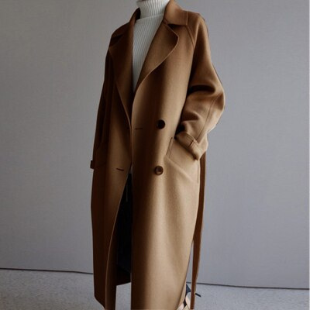 CERYS | Collared Caramel Trench Coat
