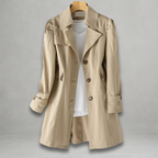 CLARISSE | Button-Front Trench Coat
