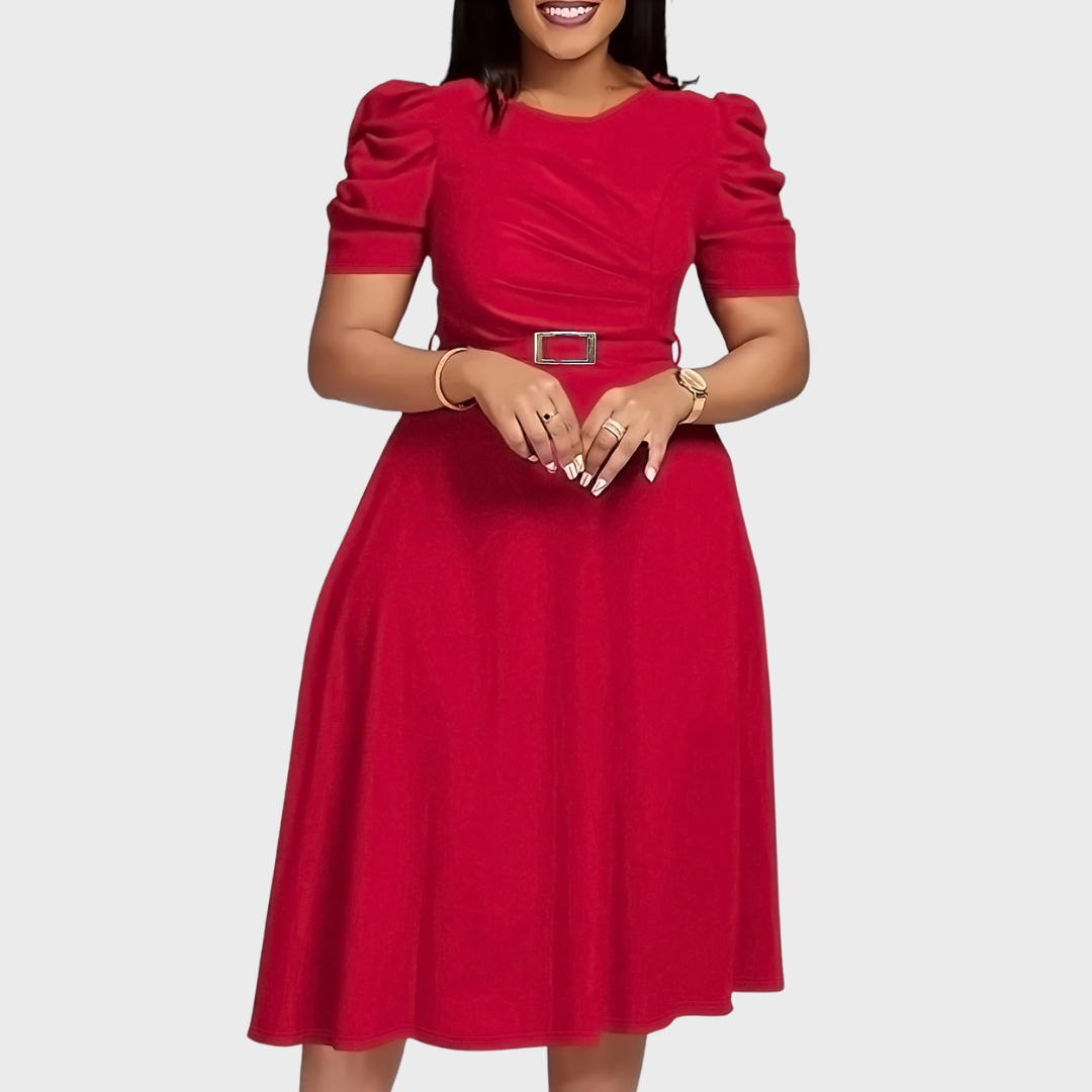 HARRIET | Soft-Touch Ruched Midi Dress