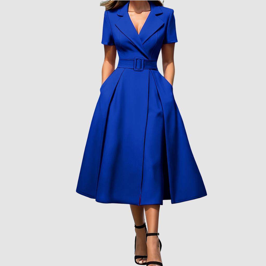 CELINA | Elegant Black A-Line Dress