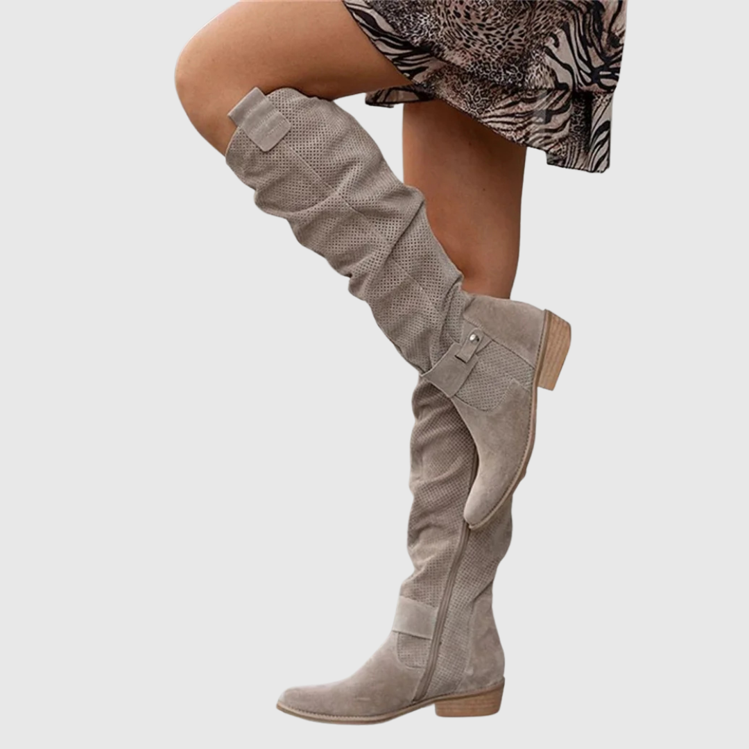 ELVORIA | Textured Knee-High Boots