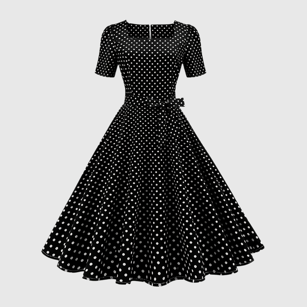 BEATRIX | Polka Dot Bow Dress