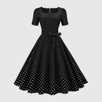 BEATRIX | Polka Dot Bow Dress