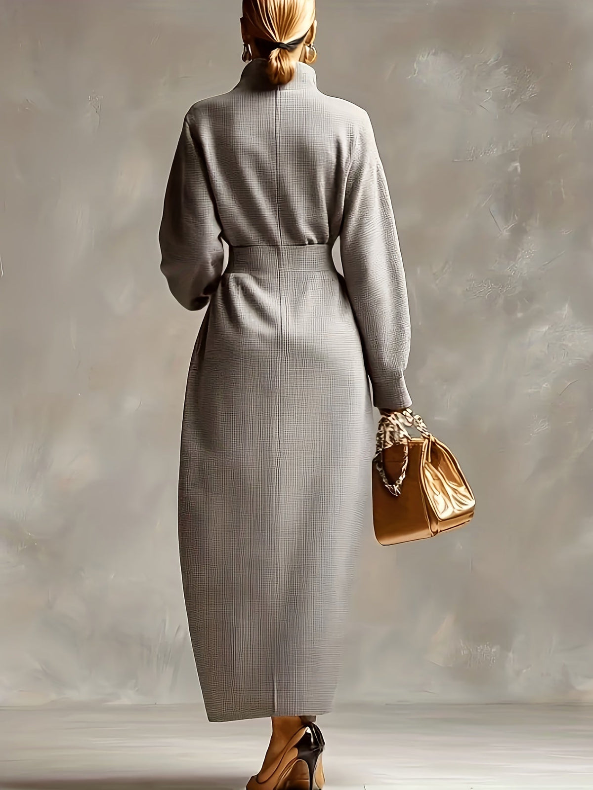 Stella Ertois Elegant High Neck Maxi Dress
