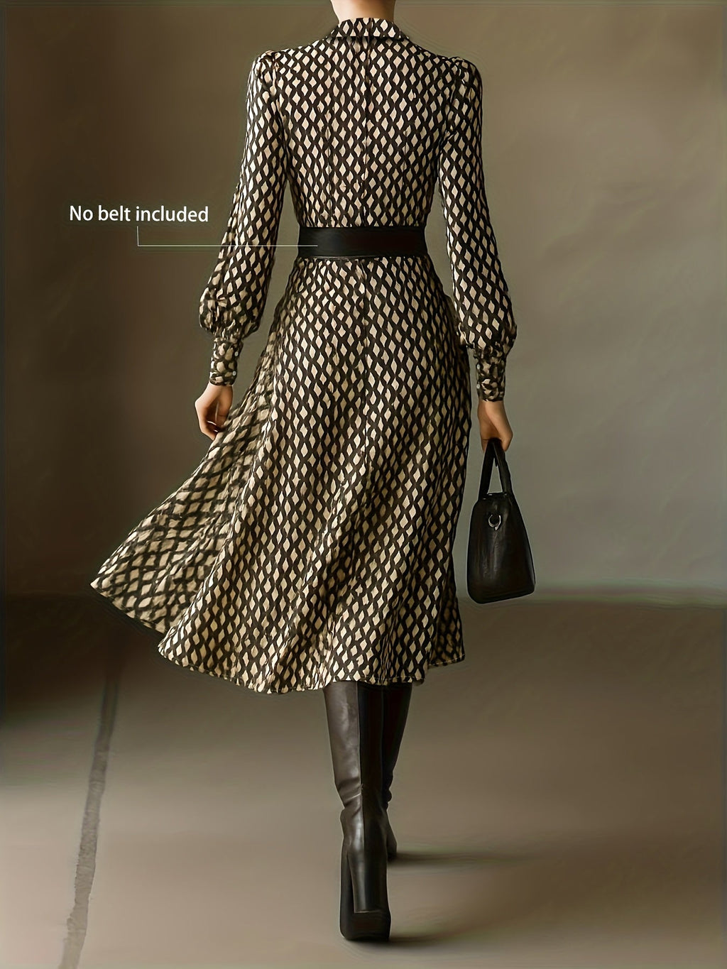 ZARA | Vintage Rhombus Print Dress