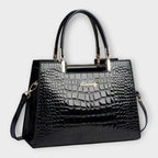 MAISON | Shiny Crocodile Skin Pattern Handbag
