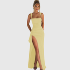 CELL | Elegant Formal Slip Maxi Dress With Open Back