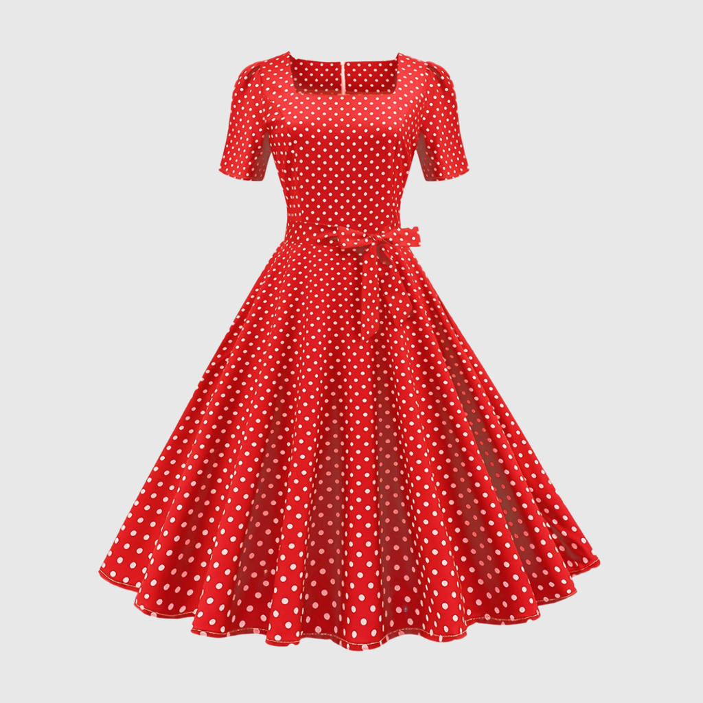 BEATRIX | Polka Dot Bow Dress