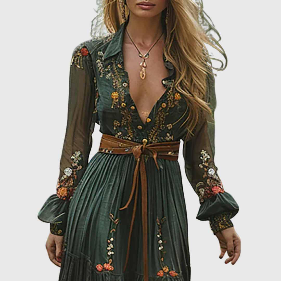 ALINA | Romantic Boho Maxi Dress