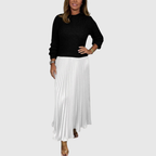 ALARICE | Maxi Dress With Sweater & Pleated Skirt