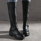 GEORGINA | Classic Buckle Knee-High Boots