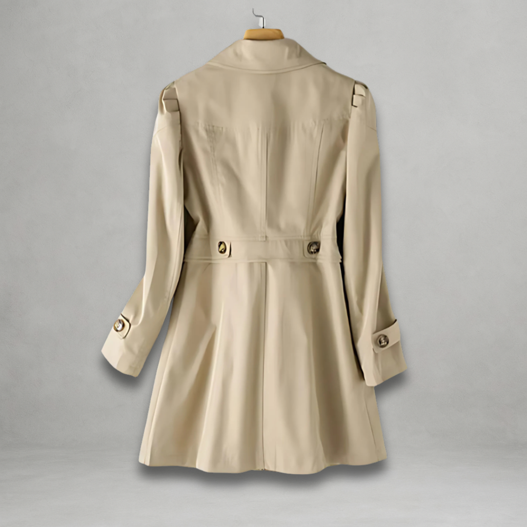 CLARISSE | Button-Front Trench Coat