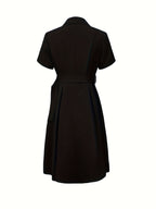 CELINA | Elegant Black A-Line Dress