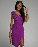 MARGERY | Soft Pleated Midi Dress