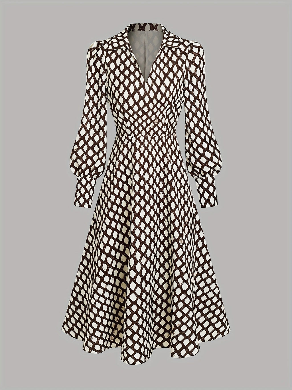 ZARA | Vintage Rhombus Print Dress
