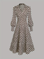 ZARA | Vintage Rhombus Print Dress