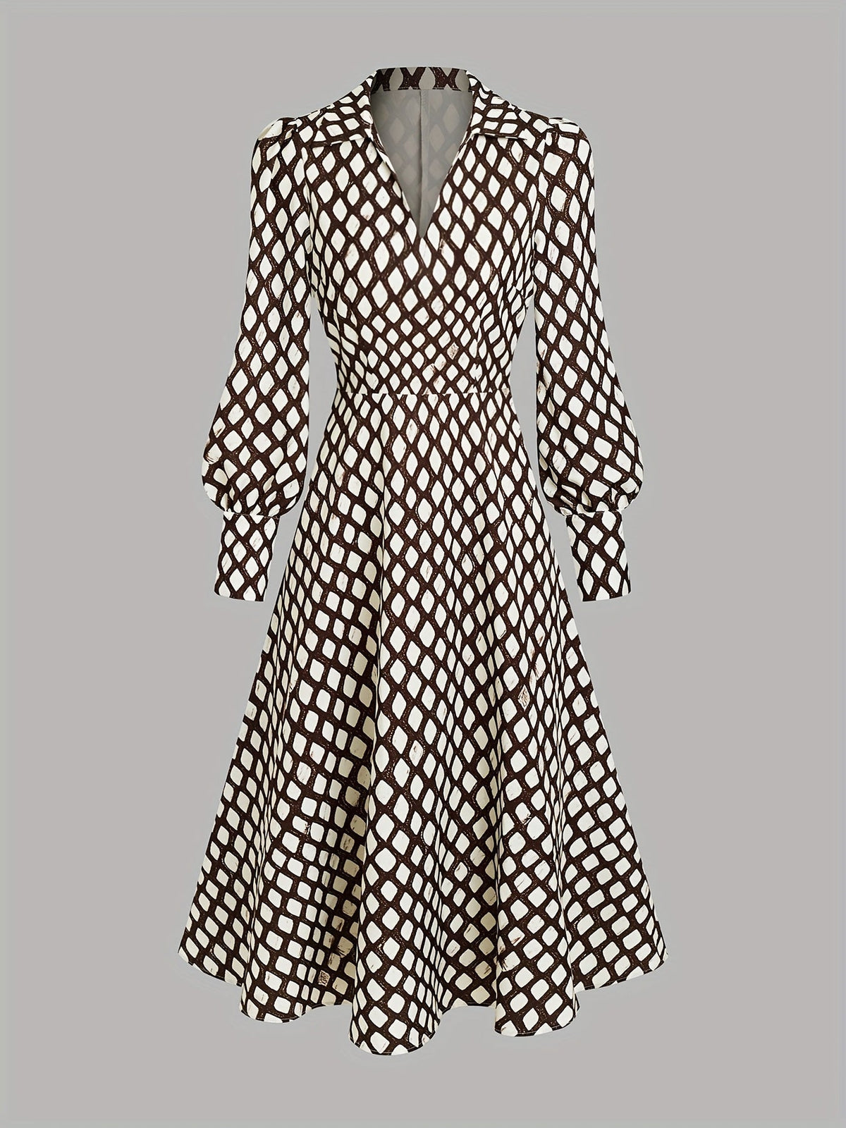 ZARA | Vintage Rhombus Print Dress