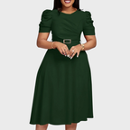 HARRIET | Soft-Touch Ruched Midi Dress