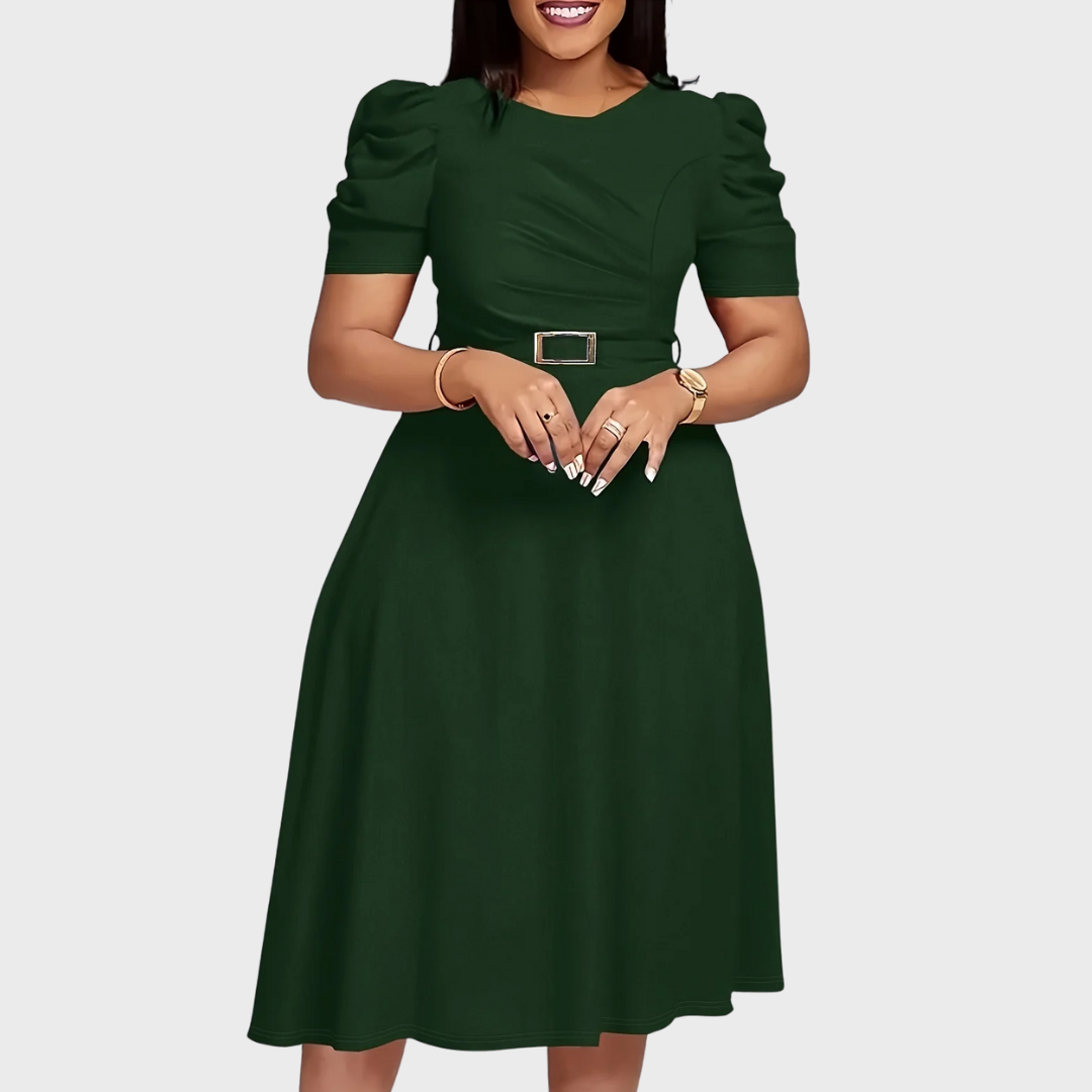 HARRIET | Soft-Touch Ruched Midi Dress