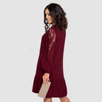 LOWRI | Lace-Sleeve Midi Dress