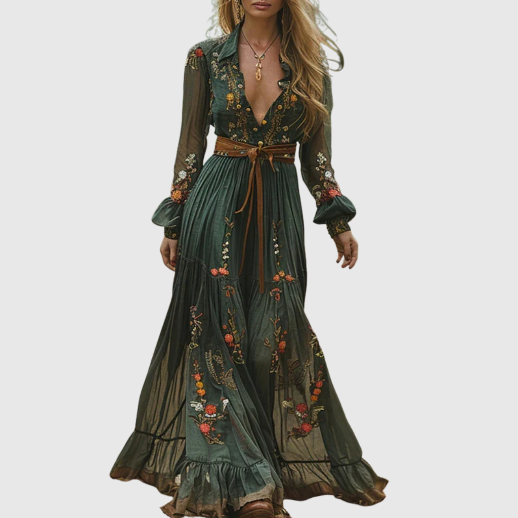 ALINA | Romantic Boho Maxi Dress