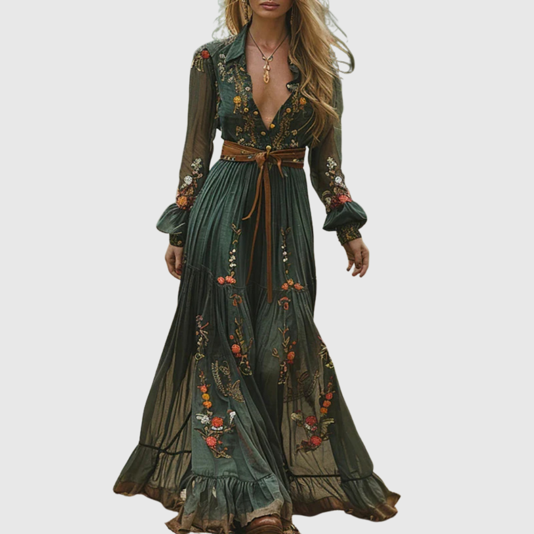 ALINA | Romantic Boho Maxi Dress