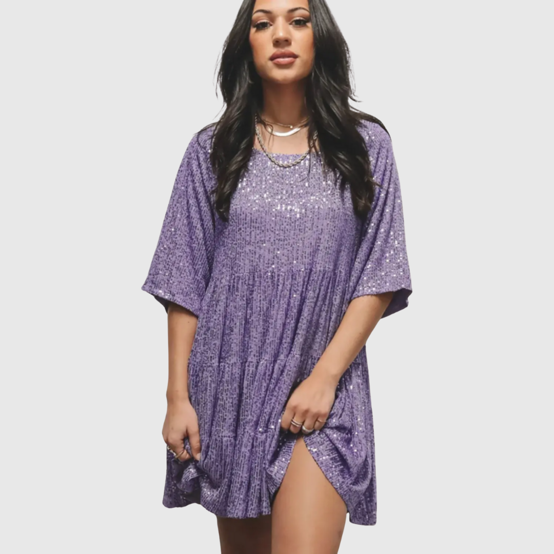 FIANNA | Flowing Sequin Maxi Dress