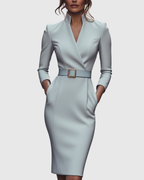 CLARIBEL | Refined Black Midi Dress