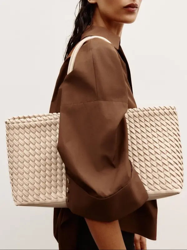 LINDSAY | Elegant Woven Tote Bag For Casual Daily Use