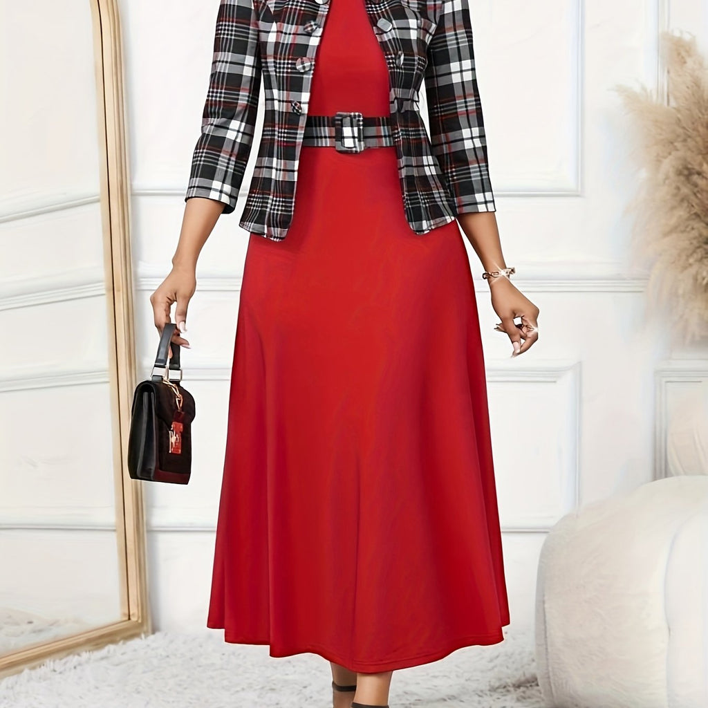 AMELIE | Printed Belted Two-Piece Set