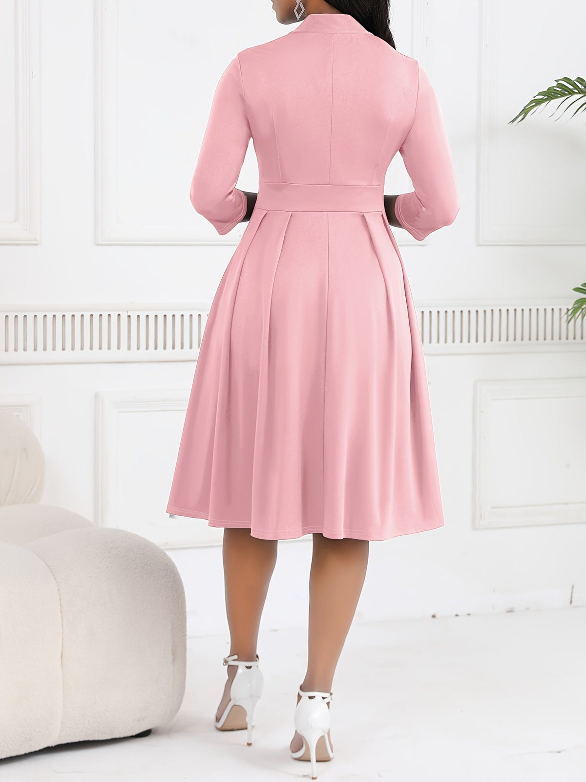 OLIVIA | Tie-Waist Midi Dress