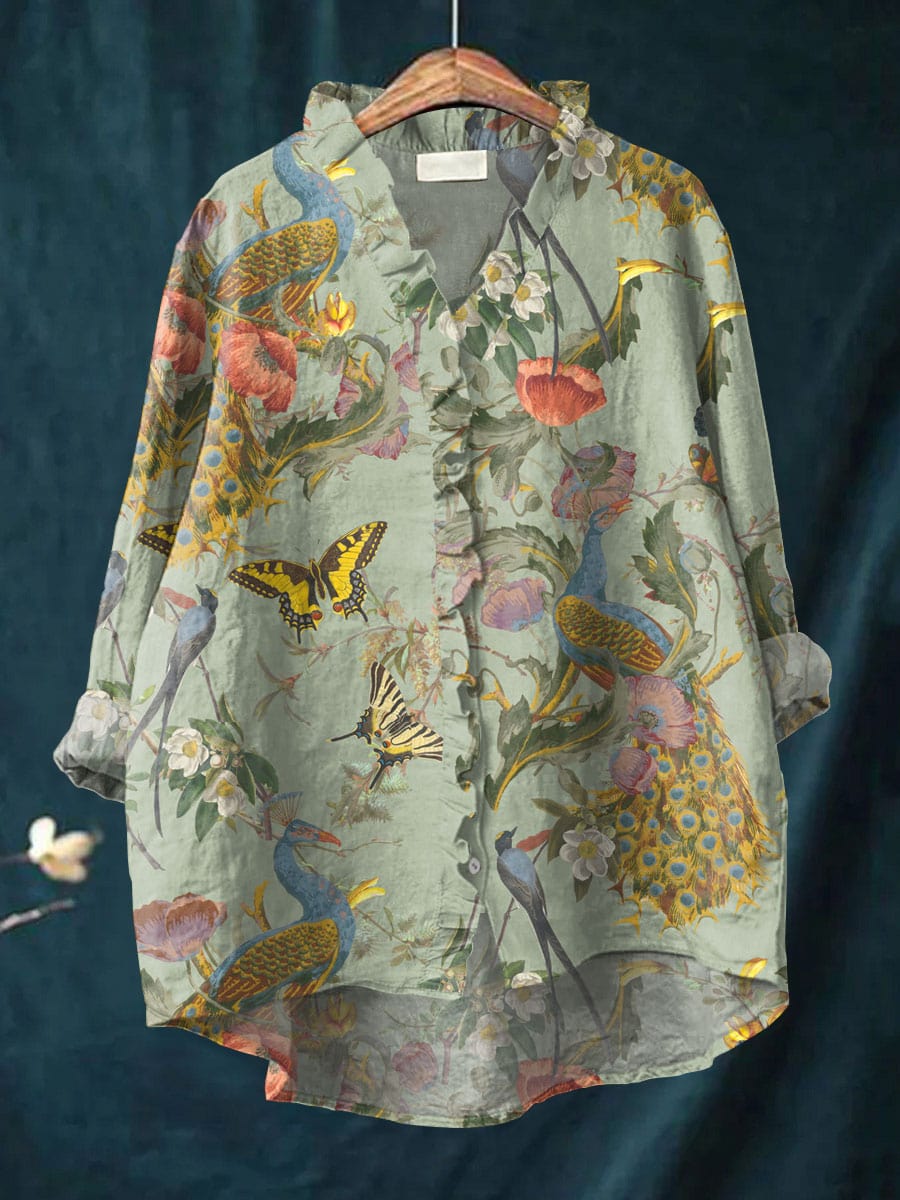 LYANDRA | Floral Print Sage Green Everyday Blouse