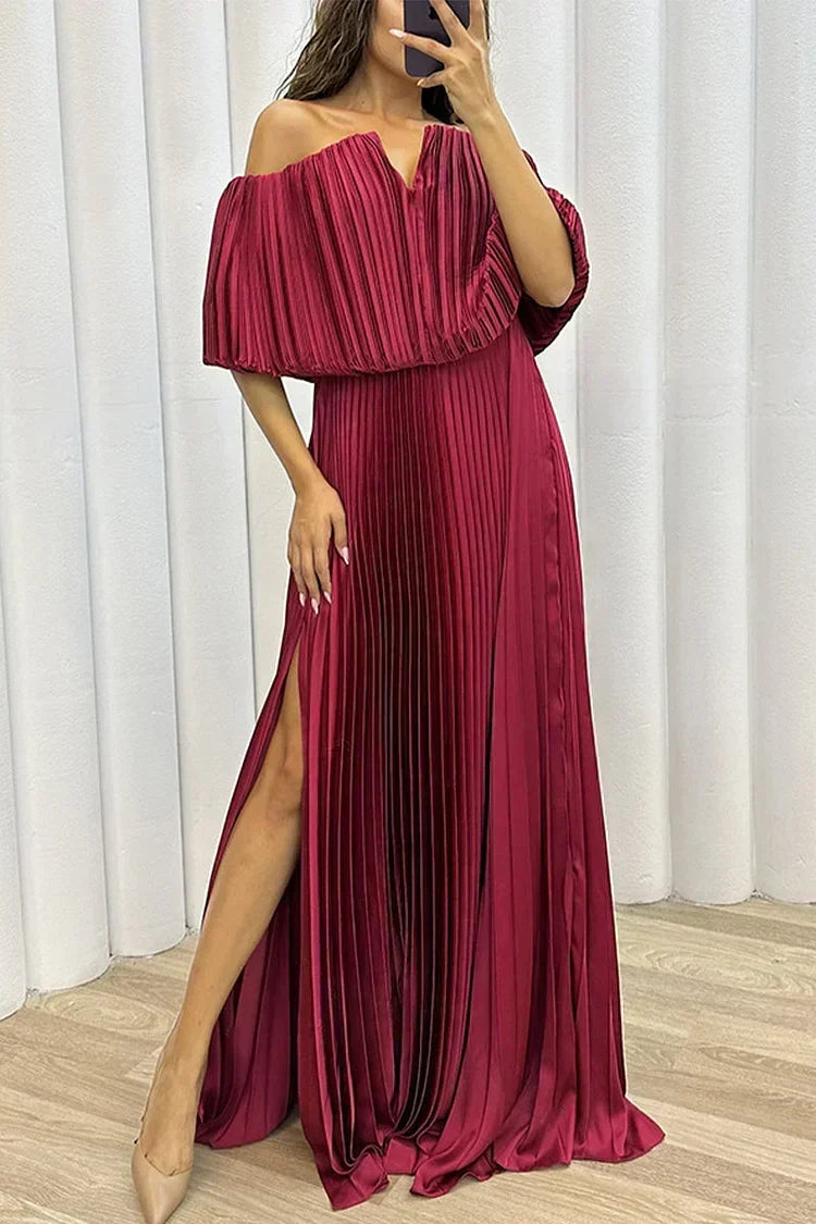 ARABELLA | Pleated Elegant Pleated Maxi Dress