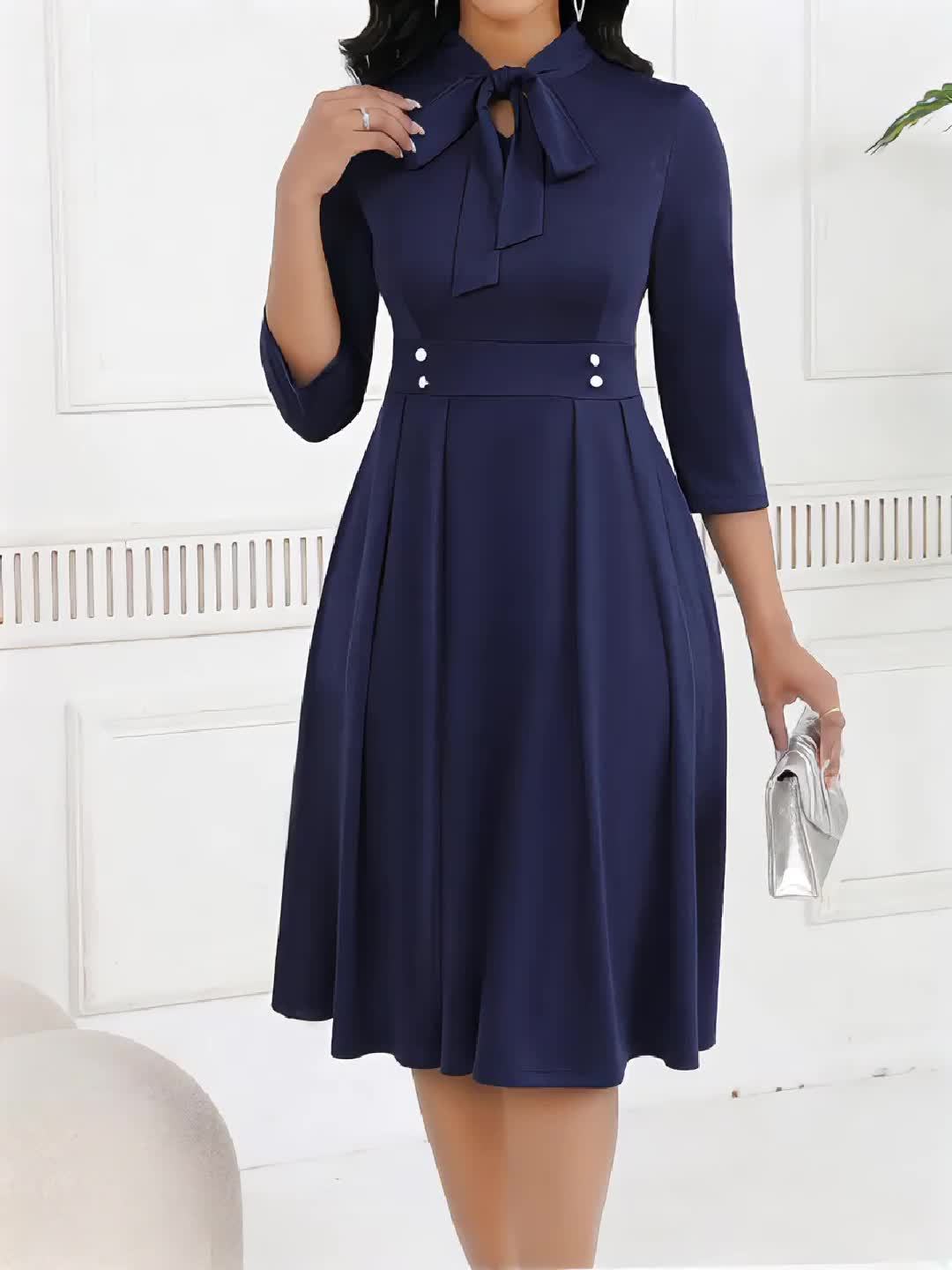 OLIVIA | Tie-Waist Midi Dress