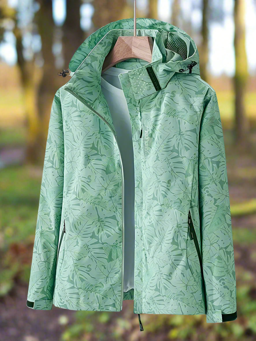 TAURIEL | Leaf Print Windbreaker