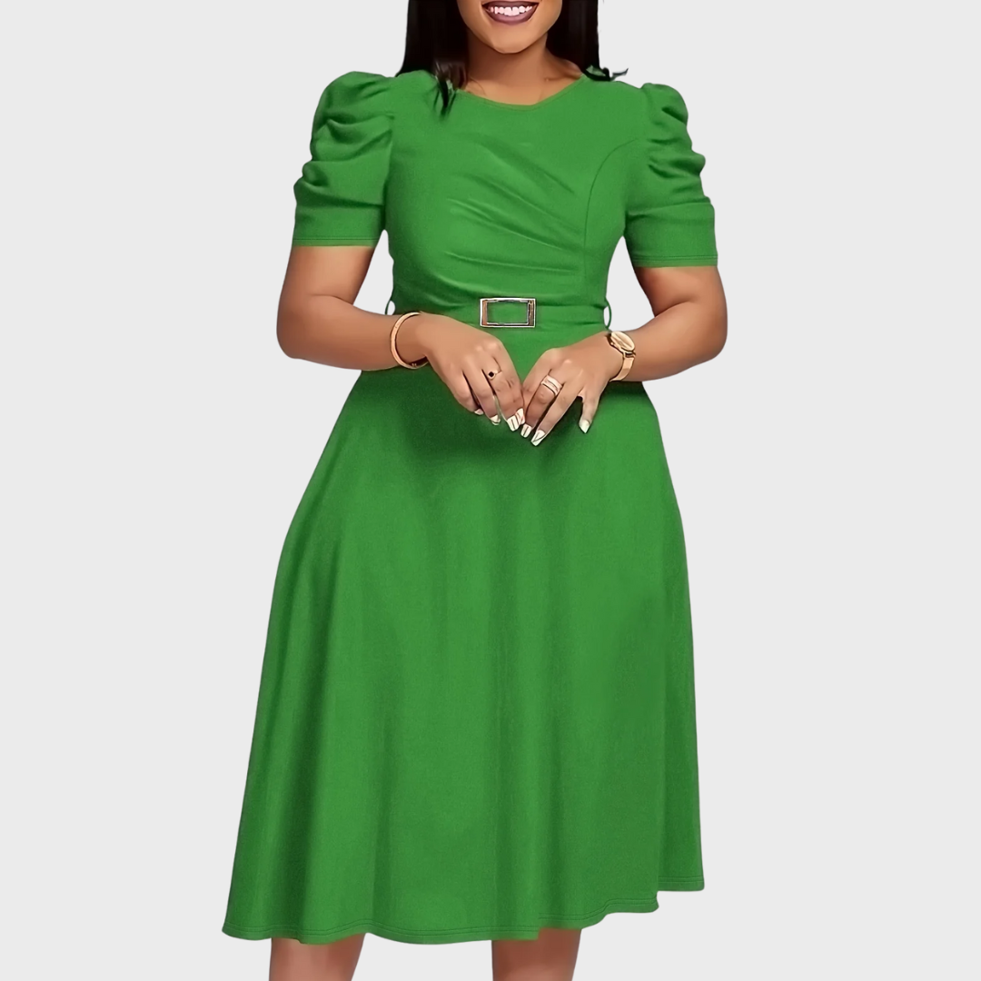 HARRIET | Soft-Touch Ruched Midi Dress