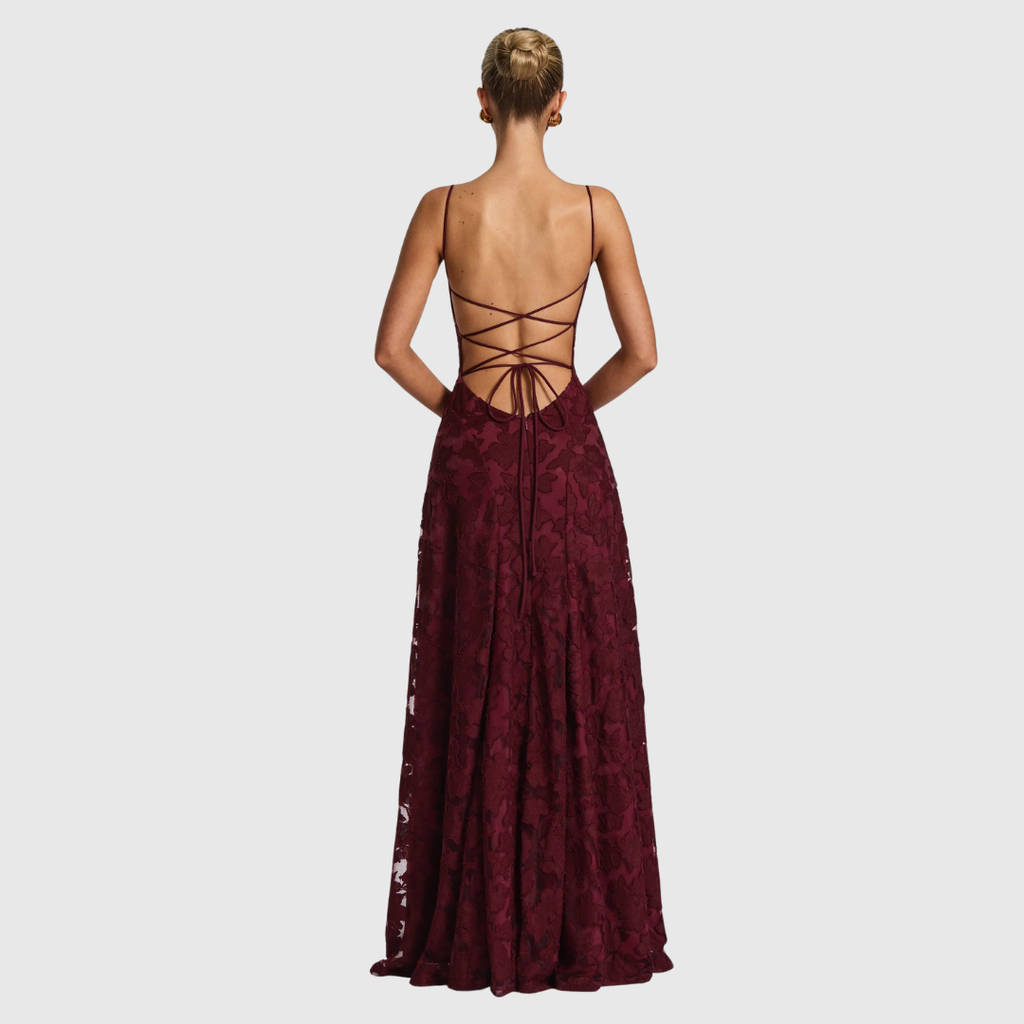 MORVENNA | Floral Print Black Elegant Maxi Dress