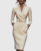 CLARIBEL | Refined Black Midi Dress
