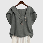 MARCELLINE | Asymmetrical Neckline Blouse