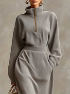 Stella Ertois Elegant High Neck Maxi Dress