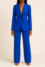 ZOE | Chic Formal Suit Set With Tailored Long Blazer