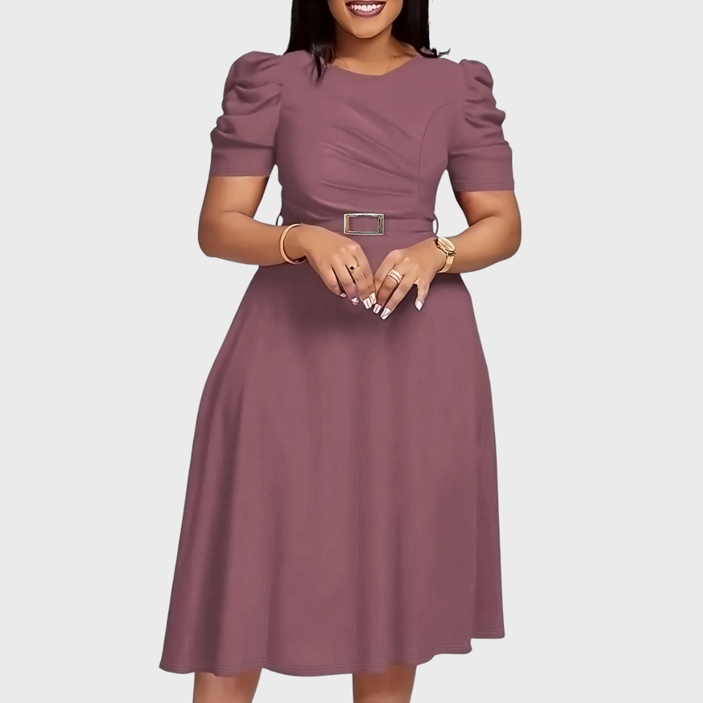HARRIET | Soft-Touch Ruched Midi Dress