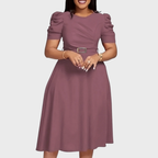 HARRIET | Soft-Touch Ruched Midi Dress