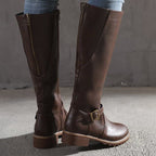GEORGINA | Classic Buckle Knee-High Boots