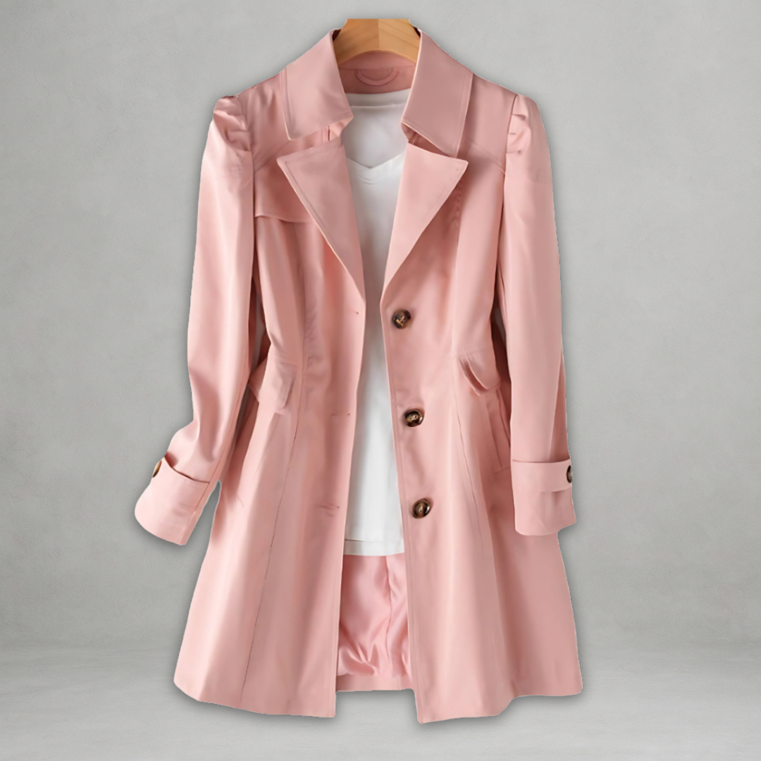 CLARISSE | Button-Front Trench Coat