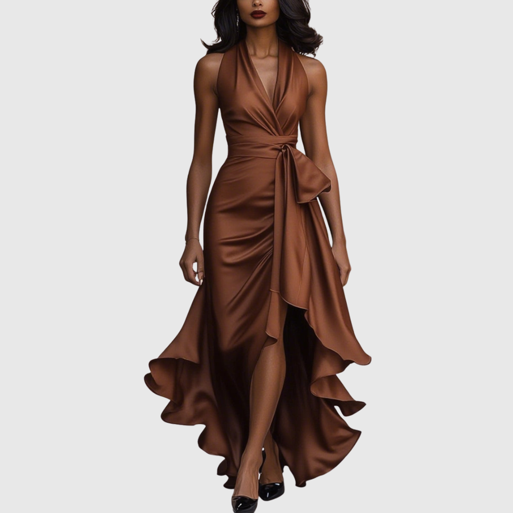AMELYA | Evening Wrap Maxi Dress