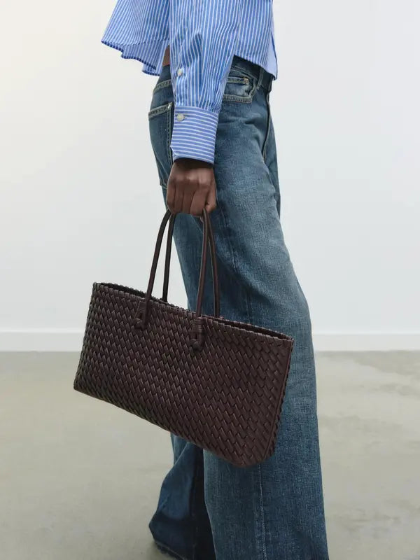 LINDSAY | Elegant Woven Tote Bag For Casual Daily Use