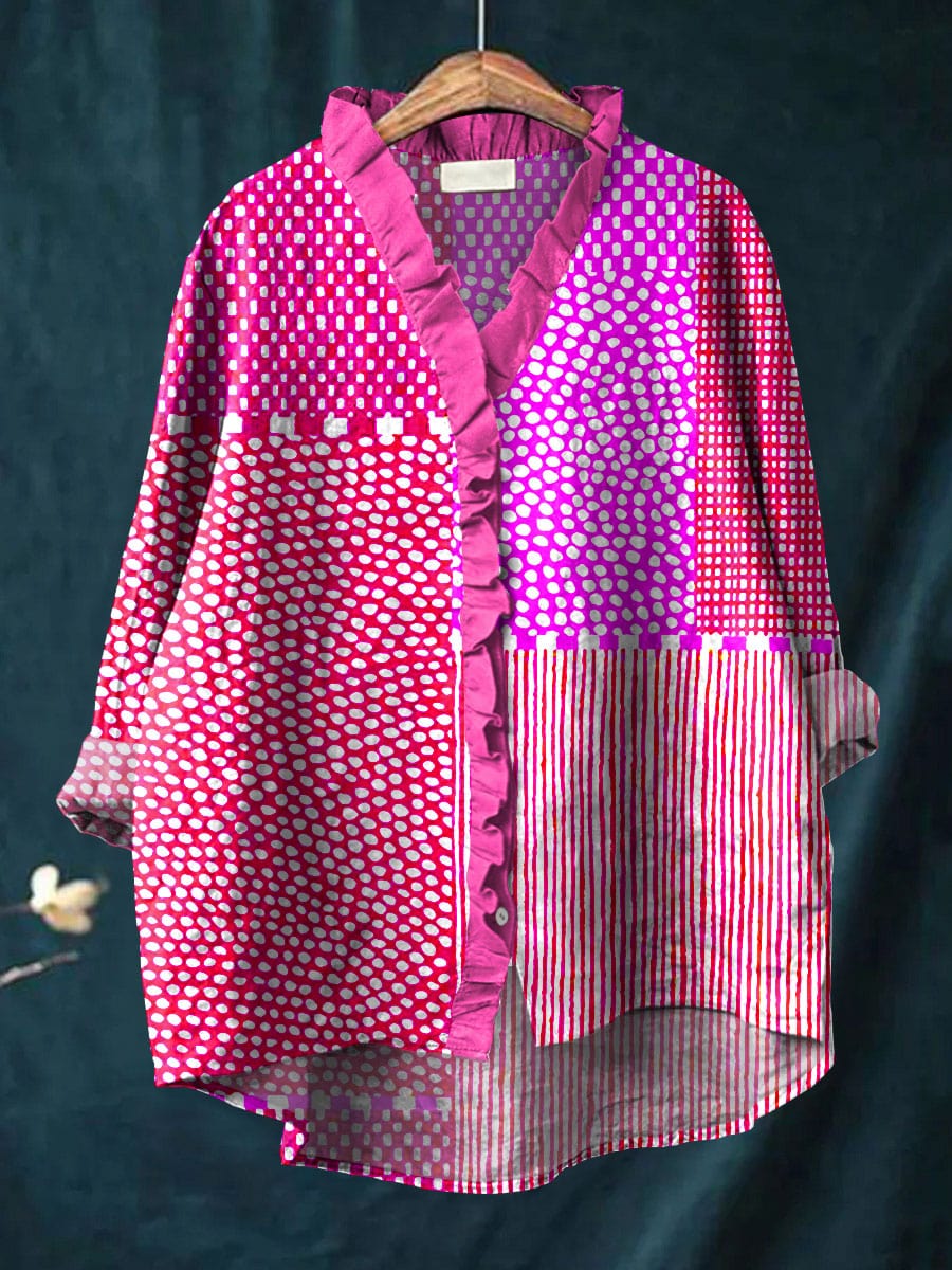 SAPHIRA | Striped Everyday Blouse Patchwork