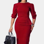 CLAUDINE | Ruffle Midi Dress