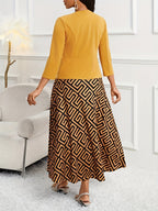 AMELIE | Printed Belted Two-Piece Set